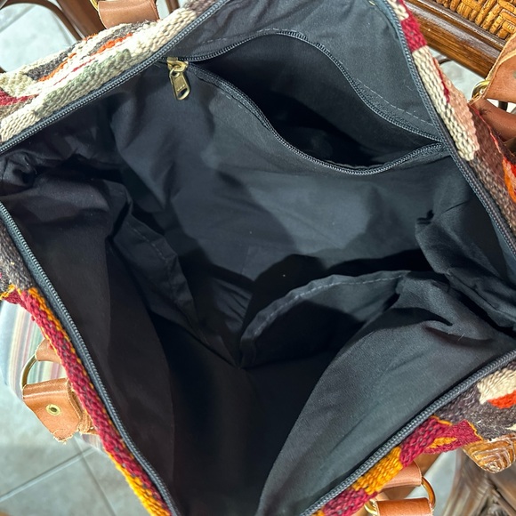 Matt Camron Boho Turkish Kilm Carpet Bag Purse with Southwest Design - Picture 5 of 9